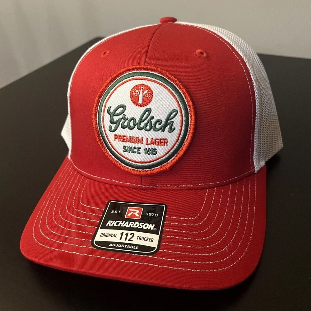 Grolsch Premium Lager Dutch Beer Richardson 112 snapback Trucker Hat